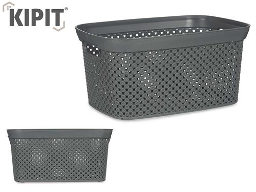 86614 CESTO ORGAN PL 10L ANTRACITE 35 x 24 x 17 cm.