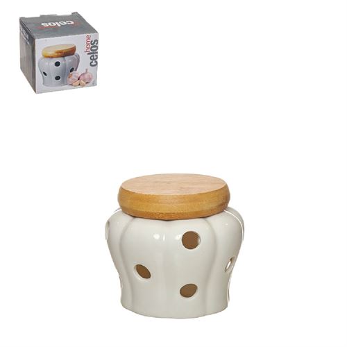 24326 CAIXA PARA ALHOS CERAMICA BAMBU C 11,50 L 11,50 A 10,00