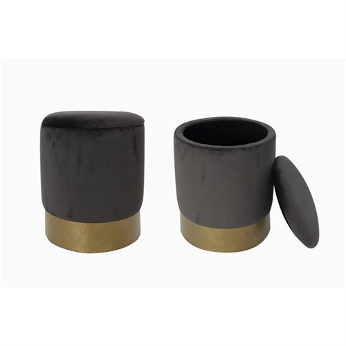 P070284617 PUFF CINZA T8251-1 JB607-85 35X35X43CM