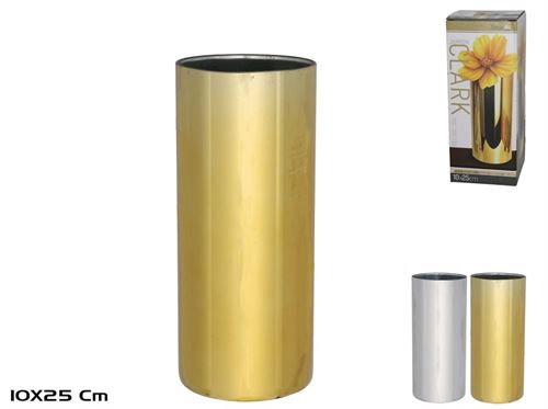 442242 VASO CLARK OURO/PRATA SORTIDO 10X25CM