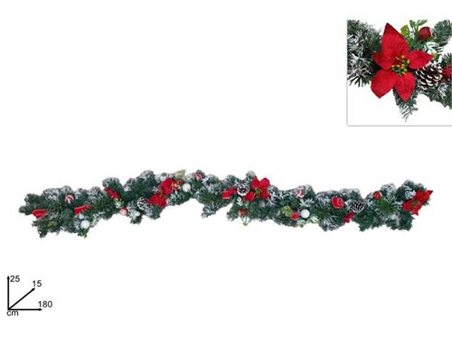 185323 GRINALDA NATAL DECORADA NEVADA 180CM