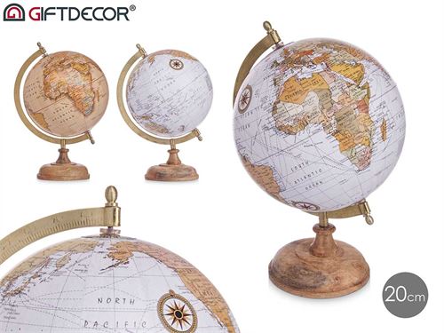 82791 GLOBO TERRESTRE 20CM 2SORTIDOS