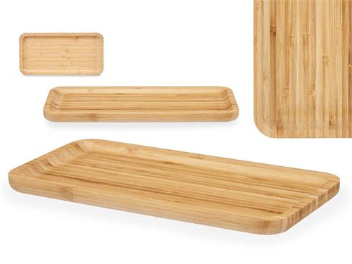 90956 TABUA RECTANGULAR EM BAMBU 30X15CM