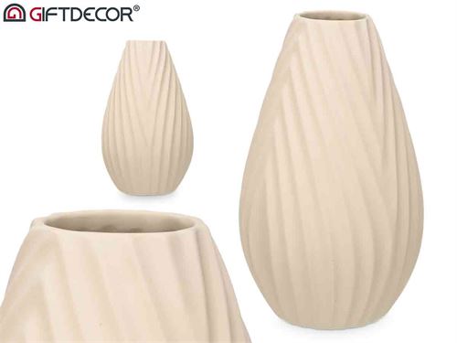 80123 JARRA CERAMICA RISCAS 41CM