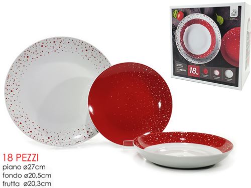 526480 SERVIÇO NATAL CERAMICA 18PÇS PINTAS