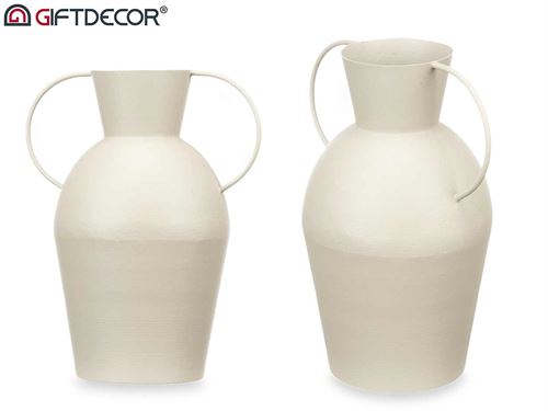 90911 JARRA AÇO DECORATIVA CASTANHO CLARO 29CM
