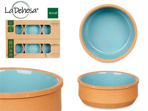 86544 SET 6 TAÇAS BARRO 12CM AZUL