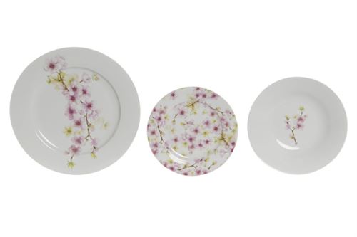 PC-211238 SERVIÇO CERAMICA 18PÇS AMENDOEIRO ROSA