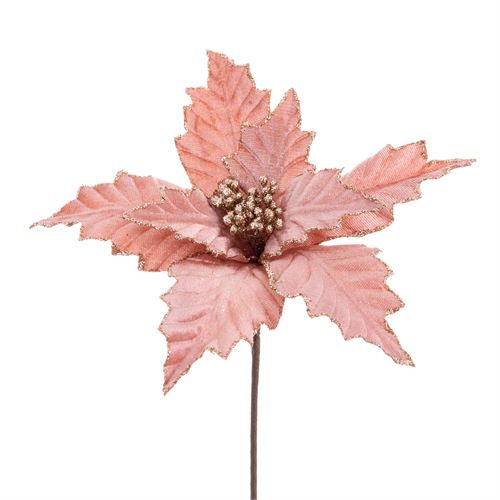 118193 HASTE FLOR TECIDO SALMAO 19X18CM