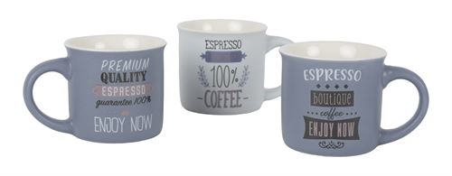 00580 CHAVENA CAFE SET3 VINTAGE AZUL
