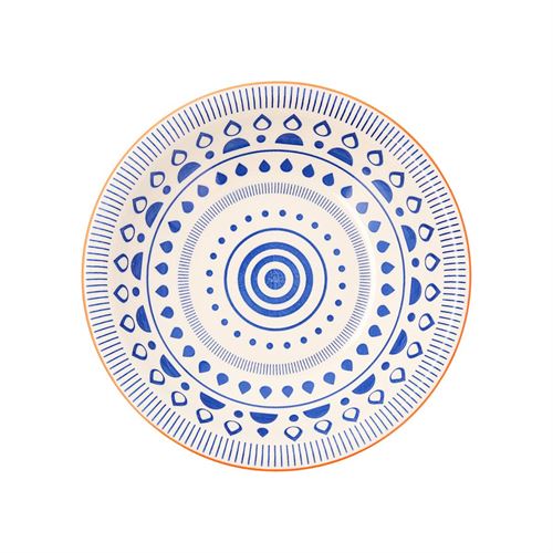 PRATO CERAMICA SOBREMESA 19CM VITA TRIBAL