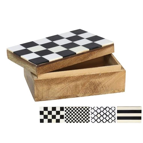 182322 CAIXA MADEIRA DECORADA 10.00 X 15.00 X 5.80 CM