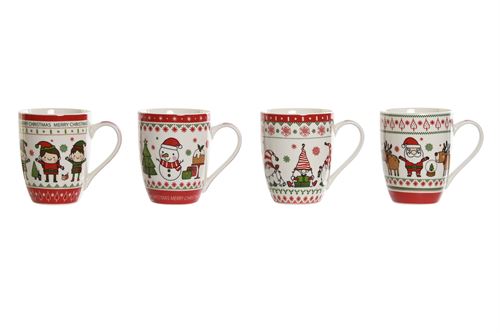 NV-207026 CANECA CERAMICA NEW BONE 12X8X10,5ML 340ML 4MOD