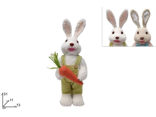 30242 COELHO PASCOA DECORATIVO 31CM 2 SORTIDOS