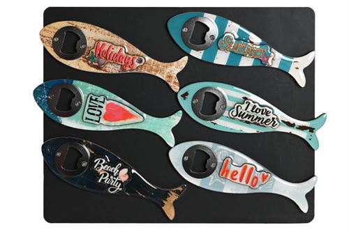 PC-205082 ABRIDOR DE METAL MAGNET 17X5,5X1 FISH 6 VARIEDADE