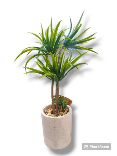 82913 VASO CIMENTO MEDIO PALMEIRA VERDE 40CM