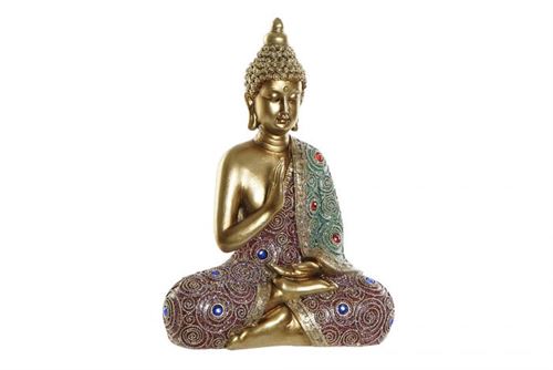 FIGURA RESINA 25X11X34 BUDA DOURADO