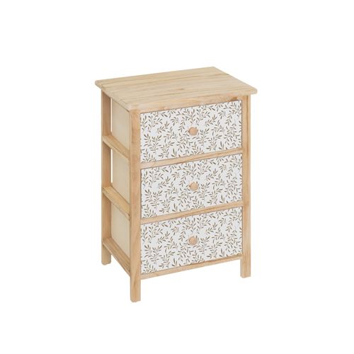 805657 MÓVEL 3 GAVETAS LEAFLETS MDF-PAULOWNIA 40 X 29 X 58 CM