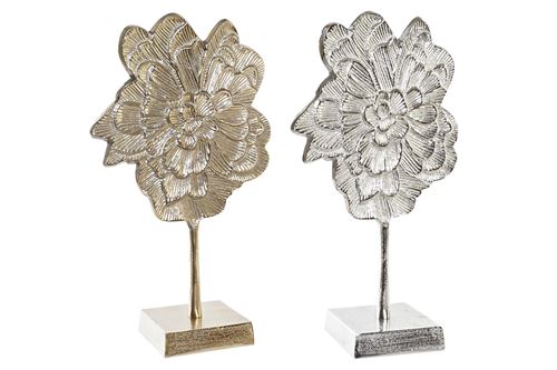 AL-194101 FIGURA ALUMINIO FLOR 2MOD 22X10X38CM