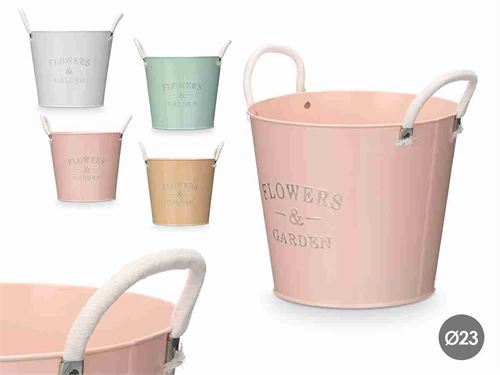 10028 VASO ASAS BRANCAS SORT 4 CORES DIAM 23CM