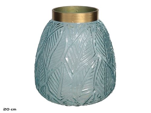 133300 JARRA VIDRO AZUL SAI 20CM