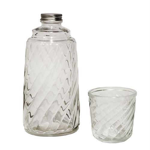 24450 GARRAFAS SPIRAL C/COPO VIDRO - 1000ML