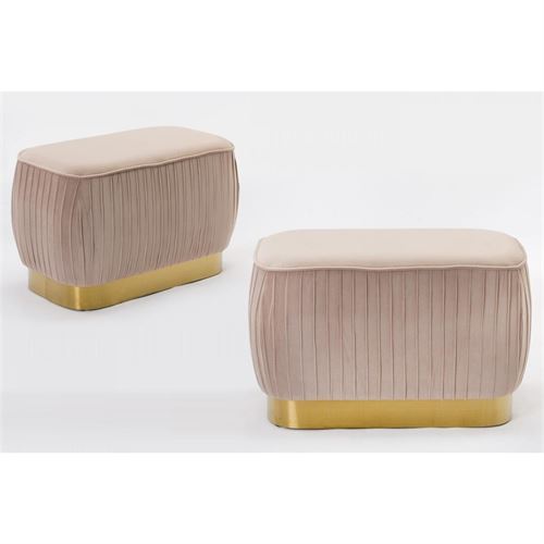 P070289708 PUFF BEGE/TAUPE 62X35X40CM