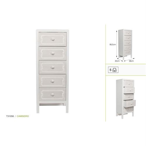 P070193457 CAMISEIRO T31058-BRANCO 38X30X98.5CM
