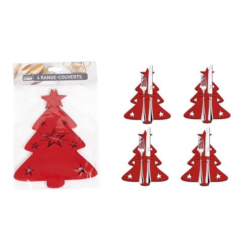 RANGCO043 CONJUNTO 4 BASES FELTRO ARVORE NATAL TALHERES