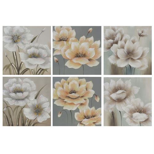 203973 QUADRO FLOR AMOR 60X60X4CM 6 VARIEDADES