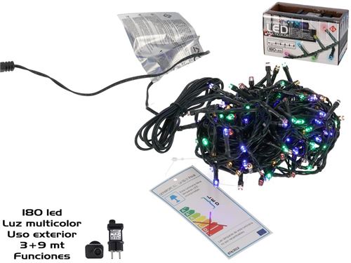 680813 GRINALDA 180LED MULTICOR EXT ADAP FUN3 9M