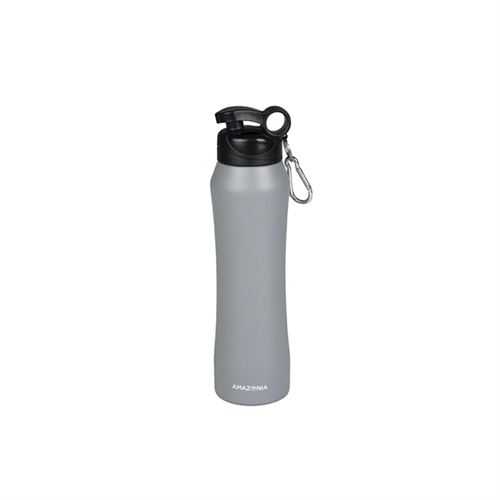 GOURDI018 GARRAFA ISO 800ML MOSQUETON GRIS GUIJARRO