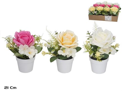 392356 ROSA VASO 21CM