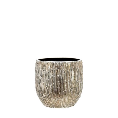 29188 VASO 12 RELEVO RISCADO PRATA C 14,00 L 13,50 A 14,00