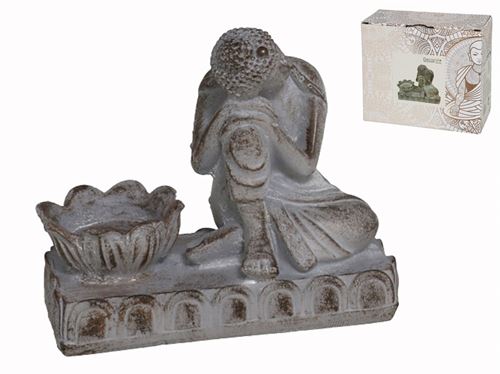 127323 BUDA  RESINA DECORATIVO 13X6,5X11CM
