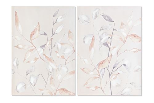 CU-194767 QUADRO TECIDO TELA ABETO 50X3X70 FOLHAS 2 MOD