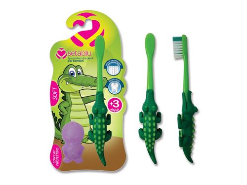 SETABLU ESCOVA P/DENTES CRIANÇA CROCODILO 93889