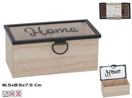 542799 CAIXA CHA MDF 16,5X8,5X7,5CM