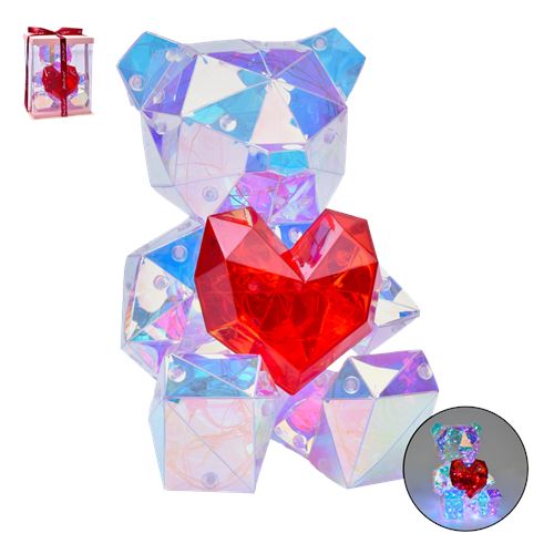 001707 URSO COM LUZ 17X13X14CM