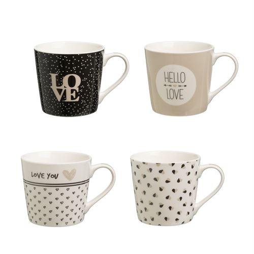 807058 CHÁVENA MUG 370 ML 4/M CERÂMICA 12 X 8 X 9,50 CM