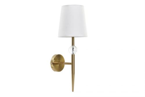 CANDEEIRO DE PAREDE METAL VIDRO 20X20X60 DOURADO