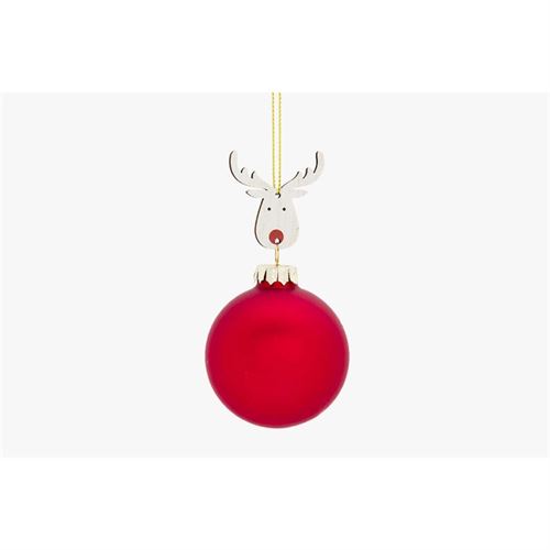 P150687196 BOLA VIDRO VERMELHA NATAL 6cm
