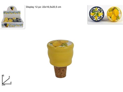 23612 TAMPA PARA GARRAFA CERAMICA LIMOES 6CM