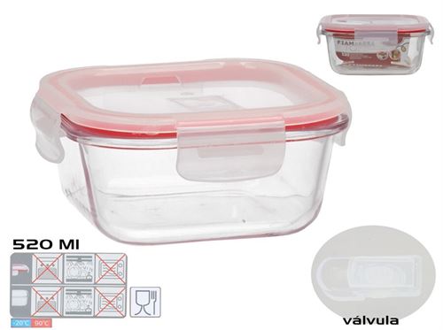 578637 LANCHEIRA COM VÁLVULA QUADRADA DE 520ML