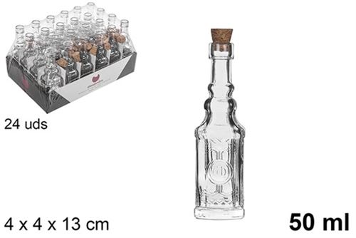 107823 GARRAFA VIDRO MINI 50ML