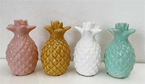 ANANAS CERÂMICA CORES SORTIDAS 17CM