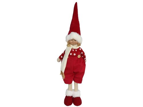 BONECO NATAL VERMELHO 20X10X65CM