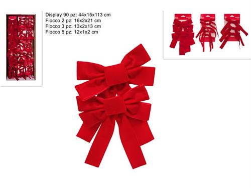 395470 LAÇO VELUDO 3SORT VERMELHO