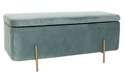 BANQUETA POLIÉSTER METAL 110X44X44 VELUDO VERDE