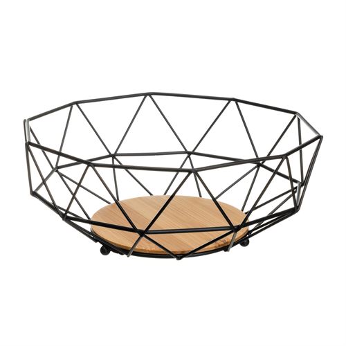 805967 FRUTEIRA METAL PRETO 27 X 27 X 10 CM